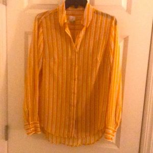 Beautiful Mustard Striped Blouse